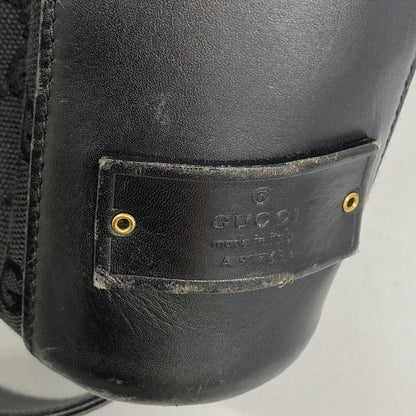 Gucci Shoulder Bag GG Canvas Black Gold — view 6