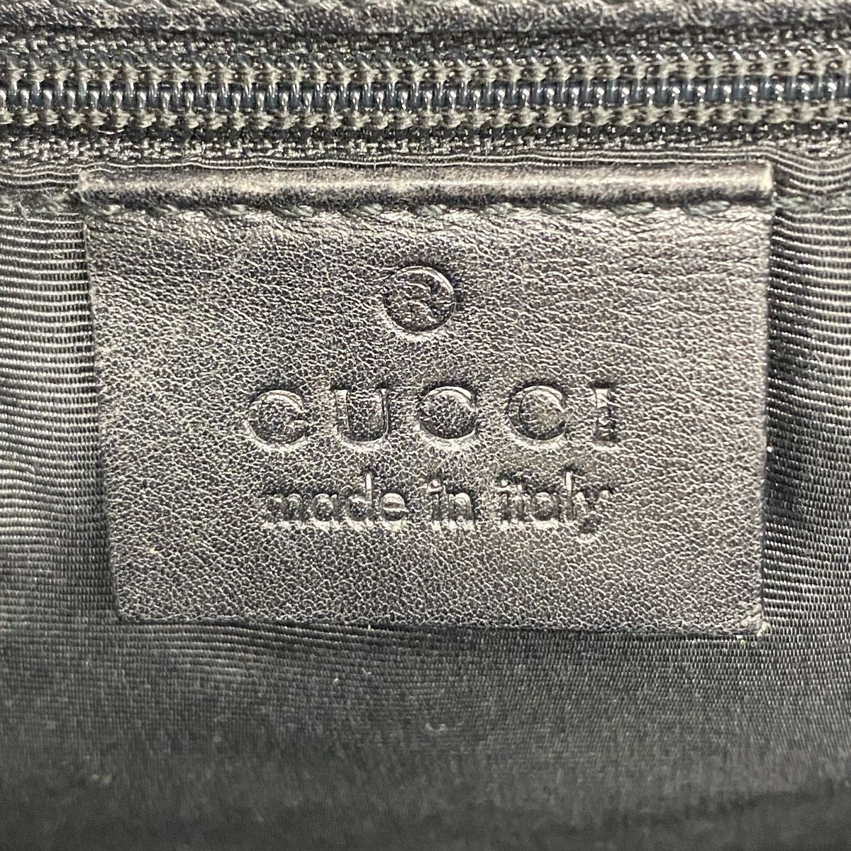 Gucci Shoulder Bag GG Canvas Black Gold — view 5