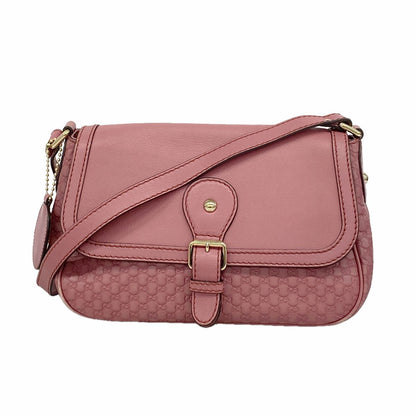 Gucci Shoulder Bag Micro Guccissima Leather Pink Champagne Gold