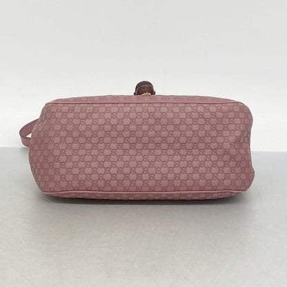 Gucci Shoulder Bag Micro Guccissima Leather Pink Champagne Gold — view 3
