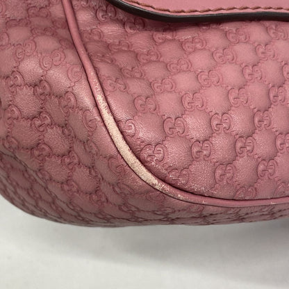 Gucci Shoulder Bag Micro Guccissima Leather Pink Champagne Gold — view 6