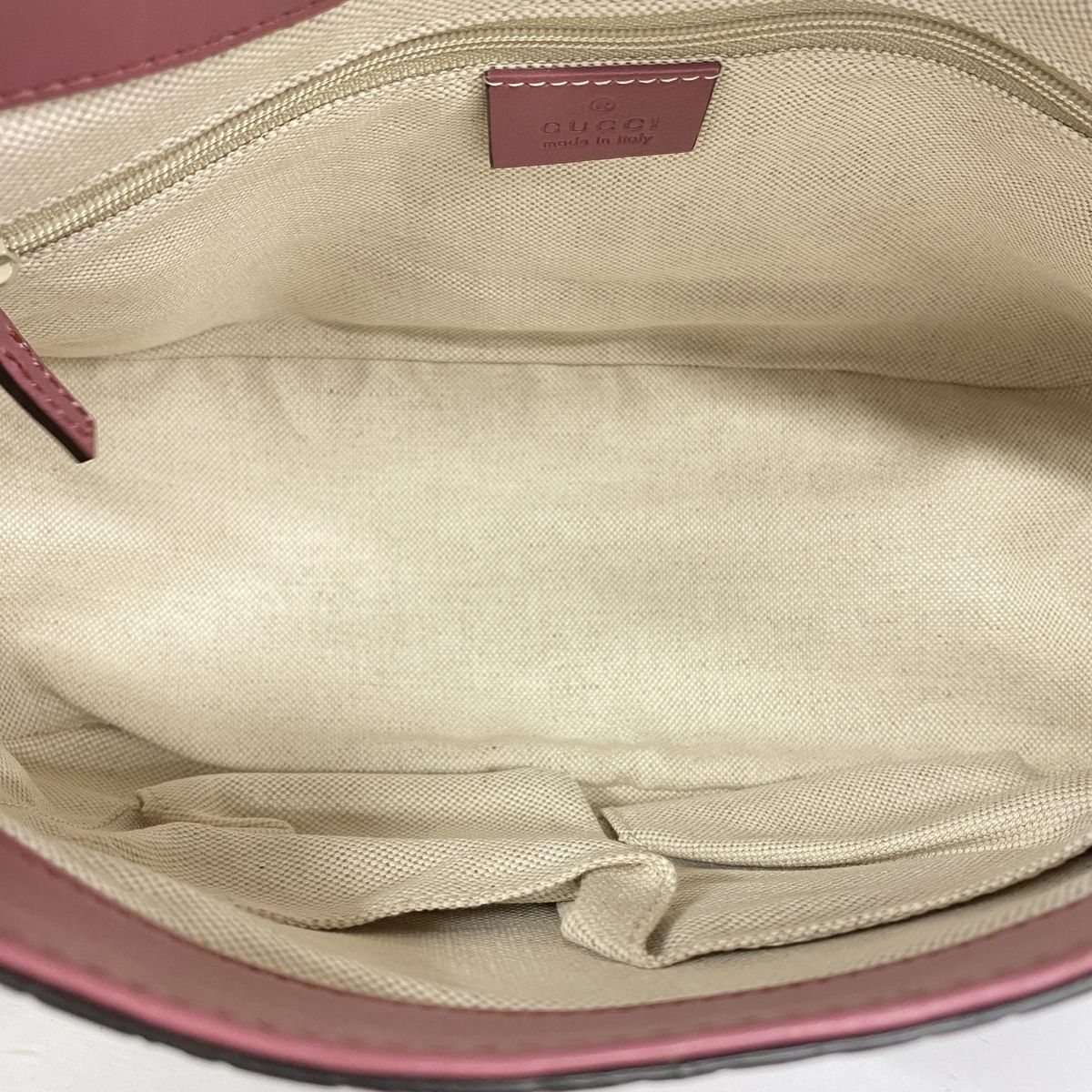 Gucci Shoulder Bag Micro Guccissima Leather Pink Champagne Gold — view 4