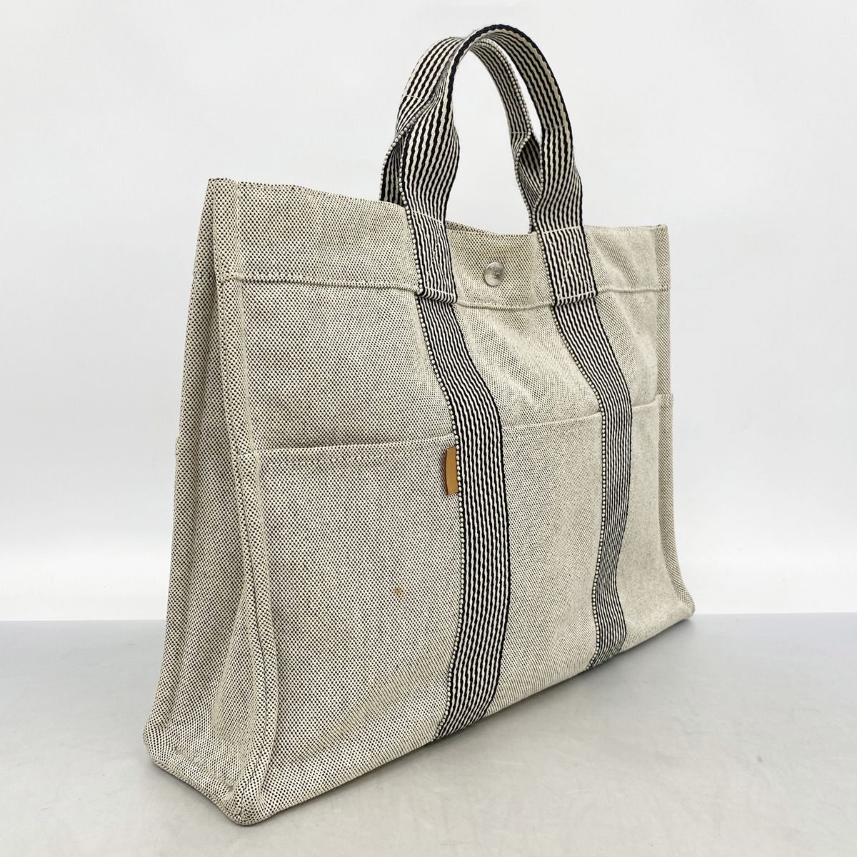 Hermes Tote Bag New Fourre Tout MM Canvas Black Silver — view 2
