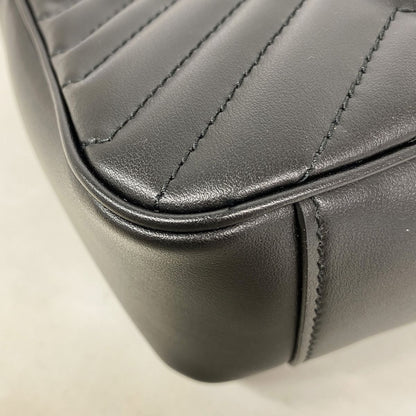 Gucci Shoulder Bag GG Marmont Leather Black Gold — view 6