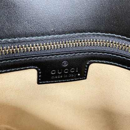 Gucci Shoulder Bag GG Marmont Leather Black Gold — view 5