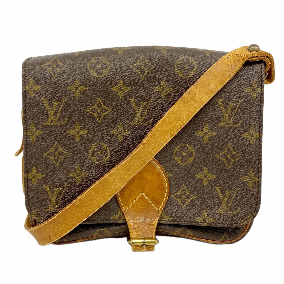 Louis Vuitton Shoulder Bag Monogram Cartouchiere MM Brown