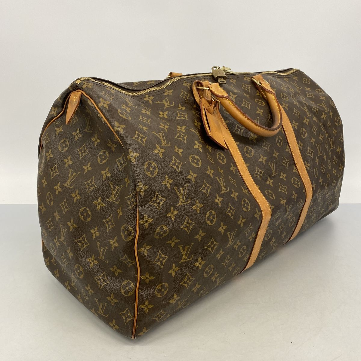 Louis Vuitton Boston Bag Monogram Keepall 60 Brown — view 2