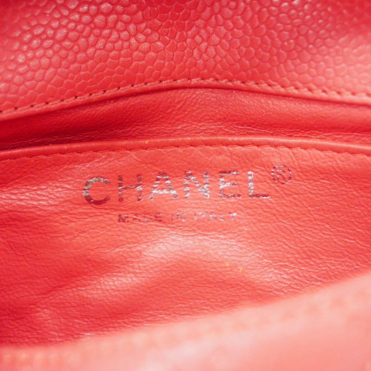 Chanel Shoulder Bag Mini Quilted Caviar Leather Pink Silver — view 5