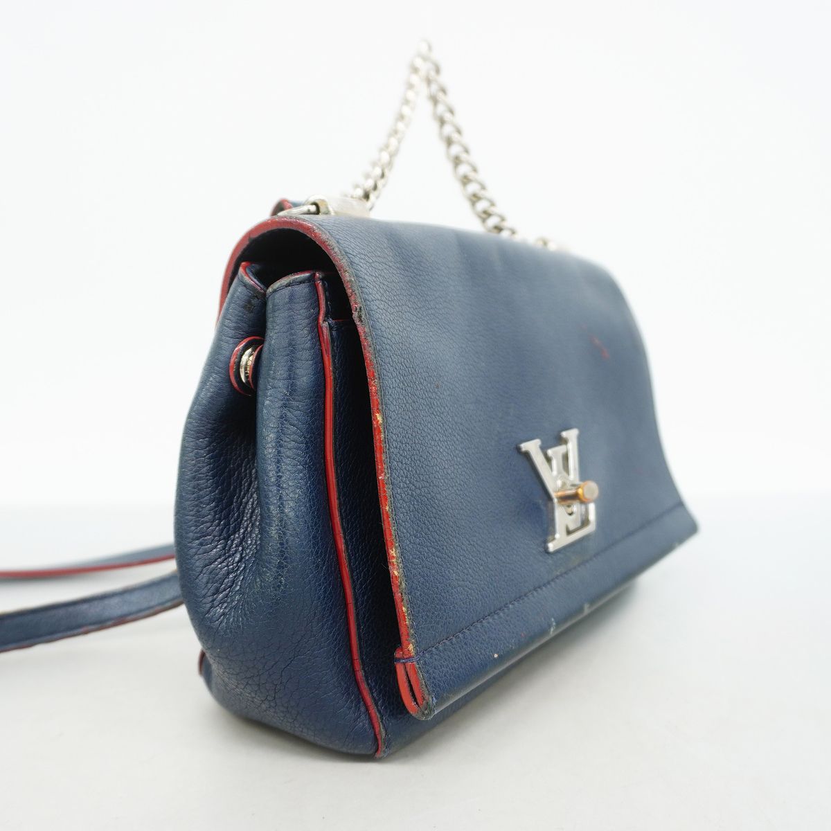 Louis Vuitton Handbag Taurillon Lockme Marine Rouge 2-Way Bag — view 2