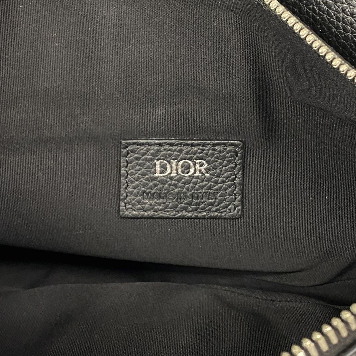 Dior Belt Bag Leather Black Silver — view 5