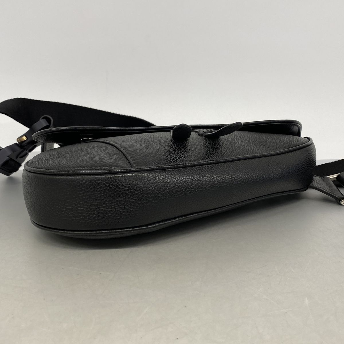 Dior Belt Bag Leather Black Silver — view 3