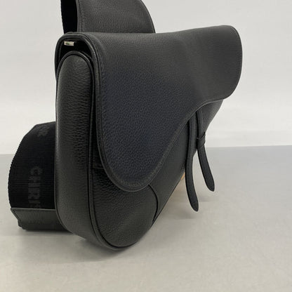 Dior Belt Bag Leather Black Silver — view 2