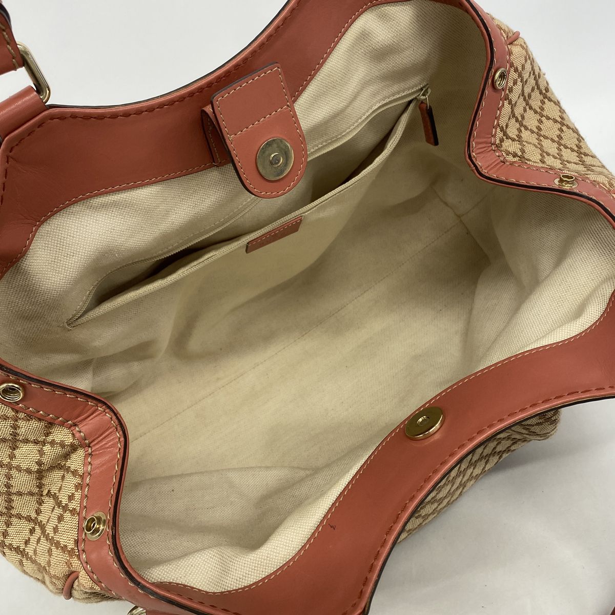 Gucci Tote Bag Diamante Canvas Brown Pink Gold — view 4