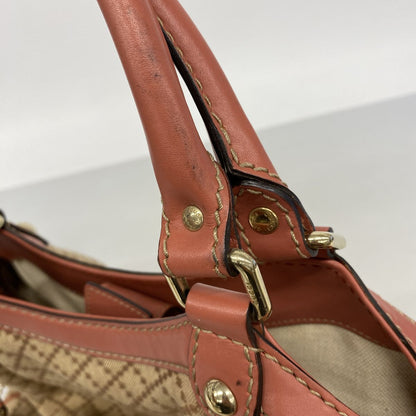 Gucci Tote Bag Diamante Canvas Brown Pink Gold — view 8