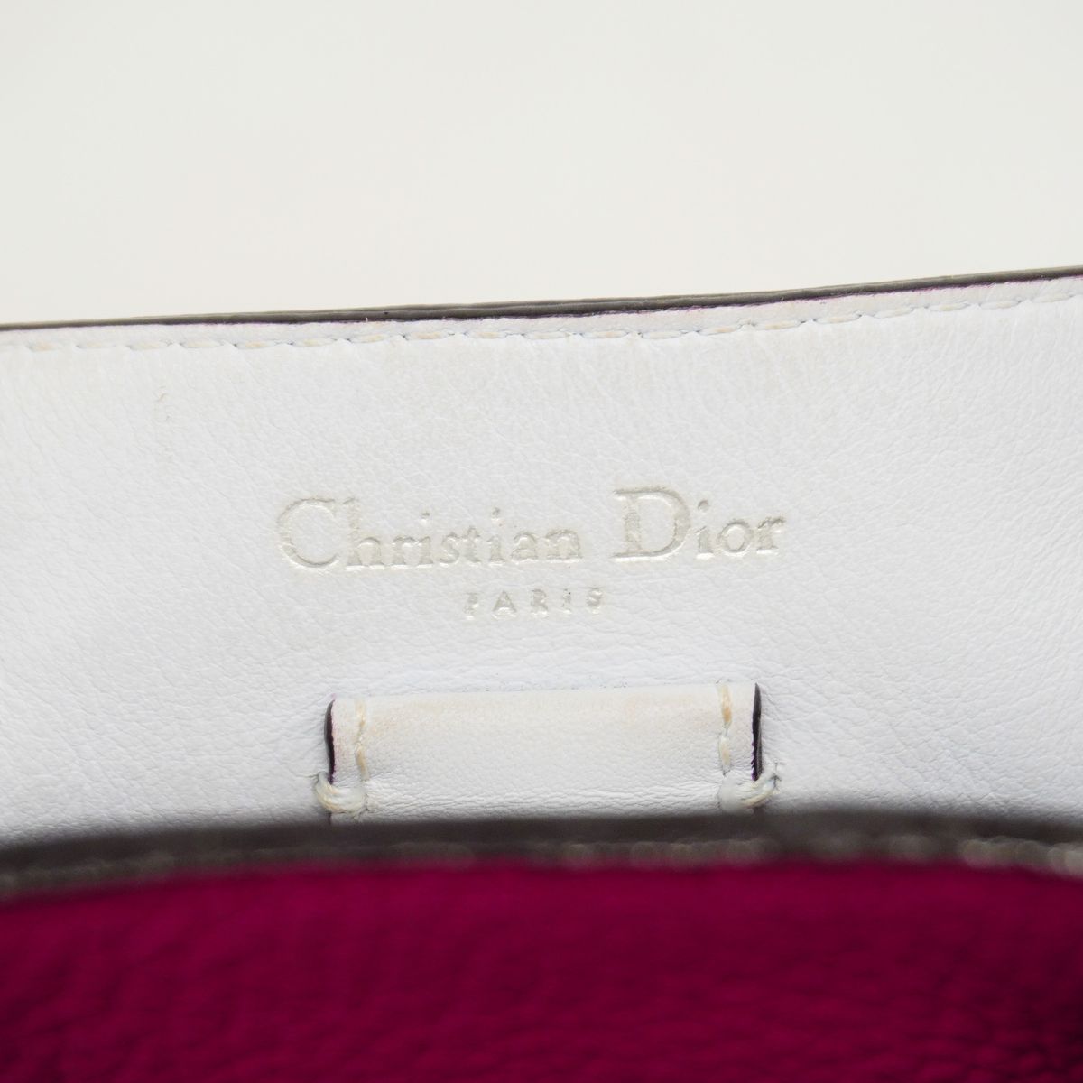 Dior Handbag Diorissimo Leather Purple Silver 2-Way Back — view 5