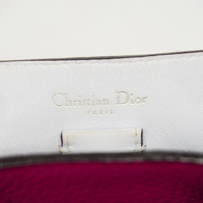 Dior Handbag Diorissimo Leather Purple Silver 2-Way Back — view 5