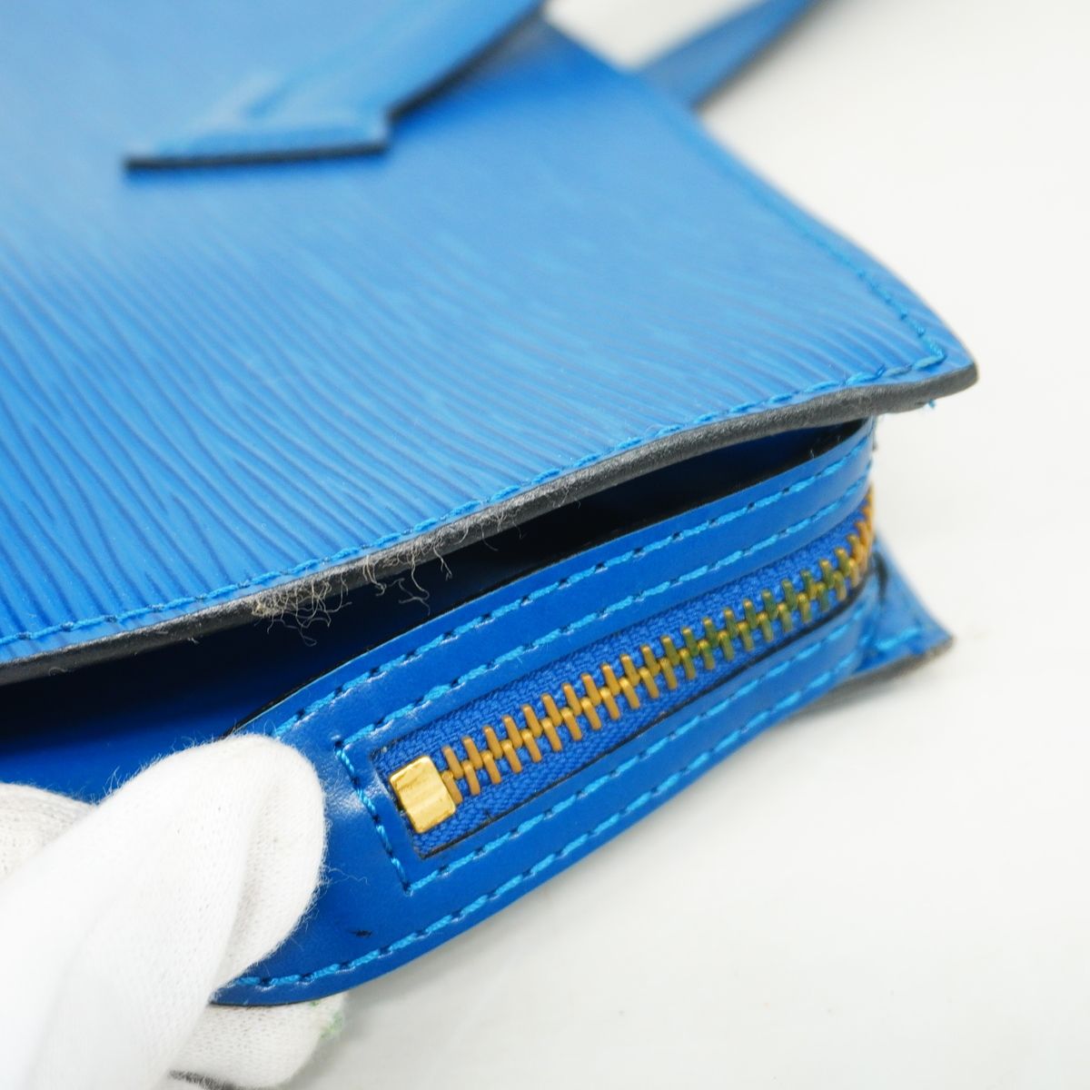 Louis Vuitton Handbag Epi Saint Jacques Toledo Blue — view 6
