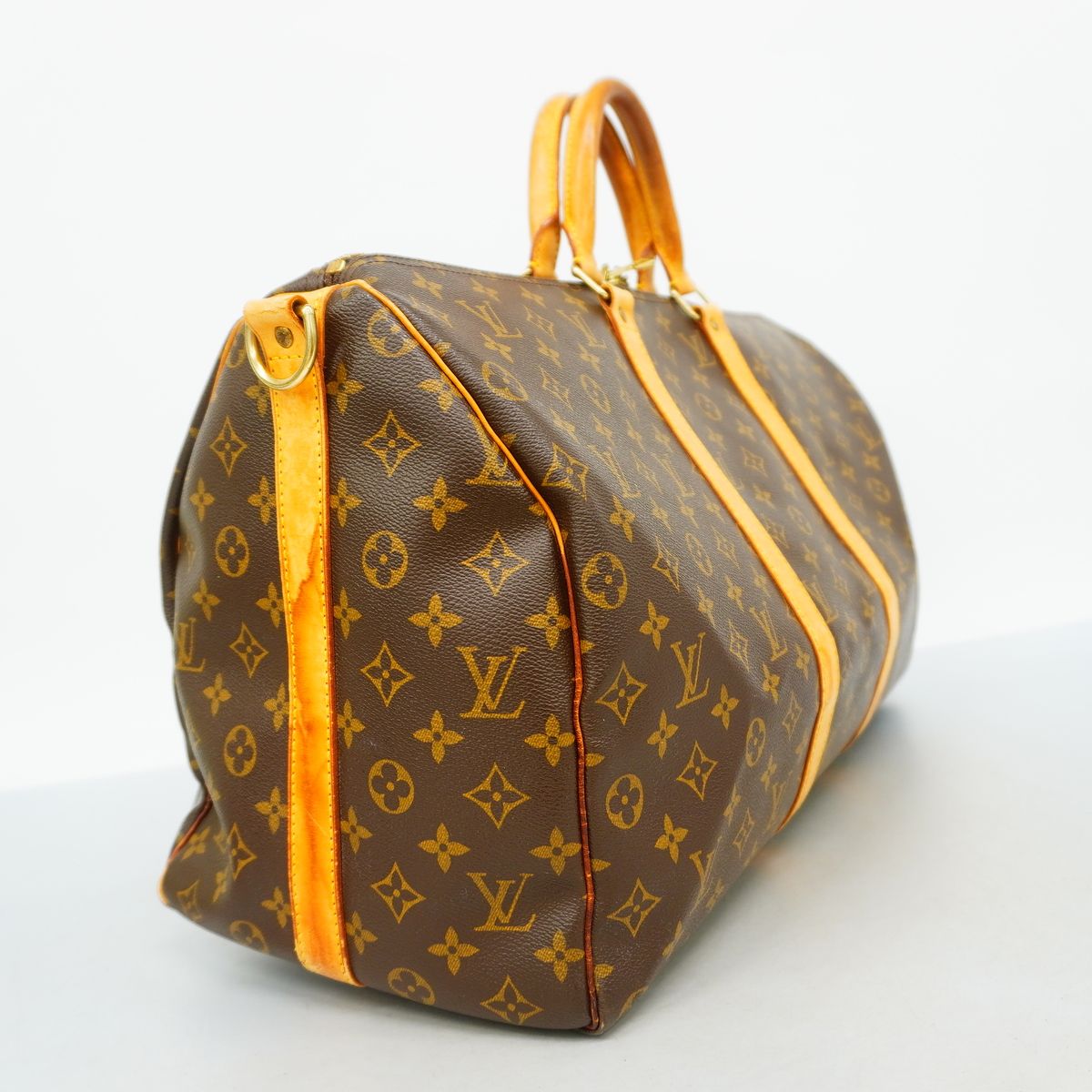 Louis Vuitton Boston Bag Monogram Keepall Bandouliere 50 Brown — view 2
