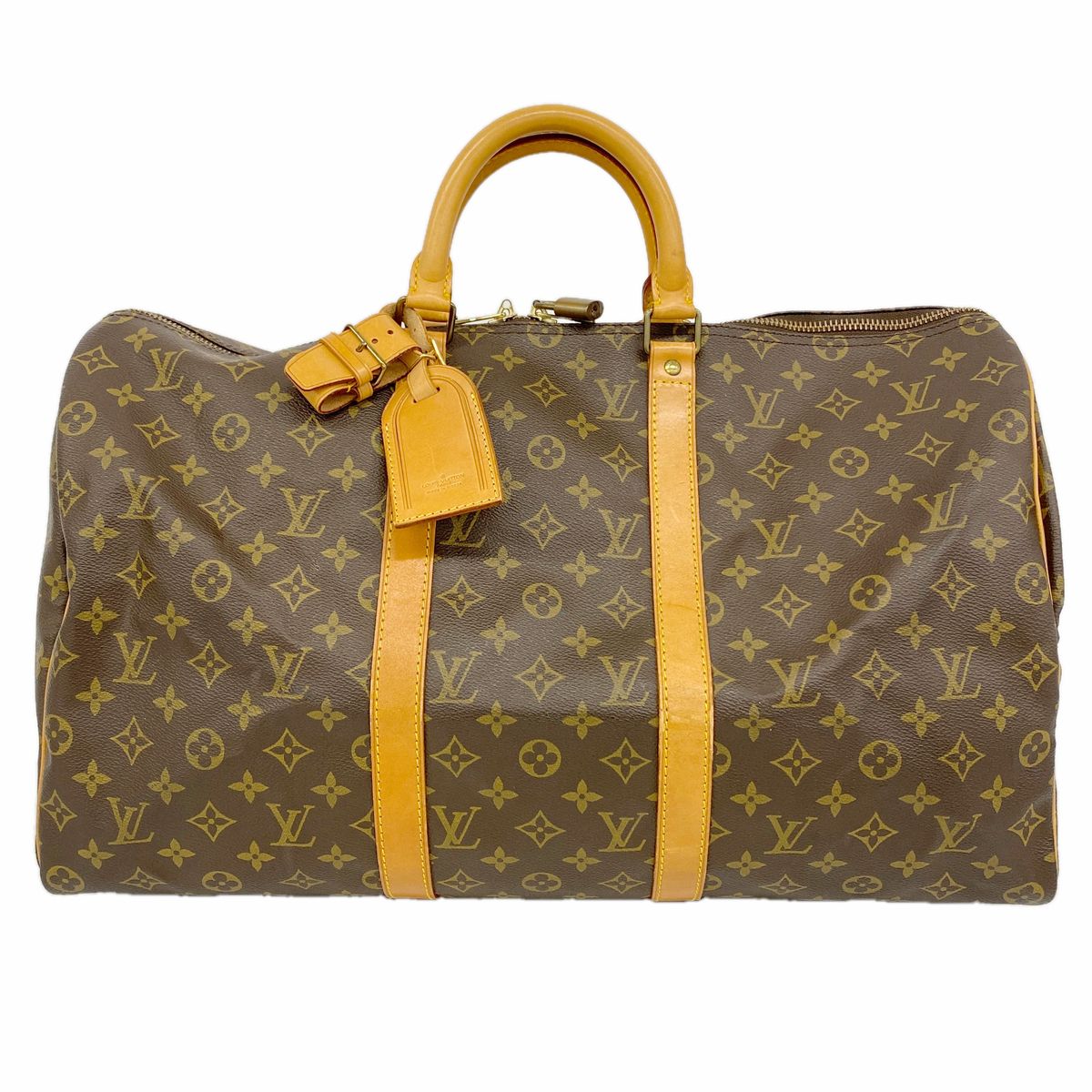 Louis Vuitton Boston Bag Monogram Keepall 50 Brown