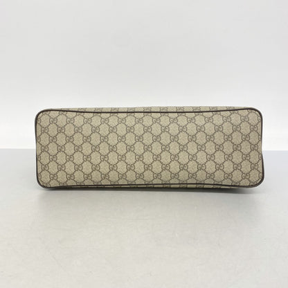 Gucci Tote Bag GG Supreme Brown Silver 2-Way — view 3