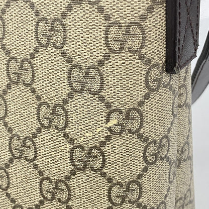Gucci Tote Bag GG Supreme Brown Silver 2-Way — view 7