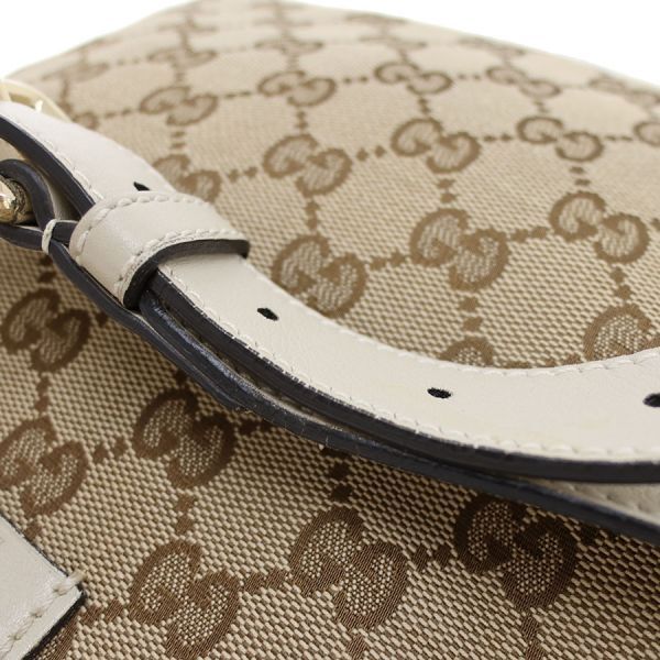 Gucci GG Canvas Shoulder Bag Beige — view 5