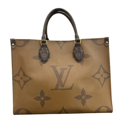 Louis Vuitton Monogram On The Go MM Brown Leather Tote Bag — view 2