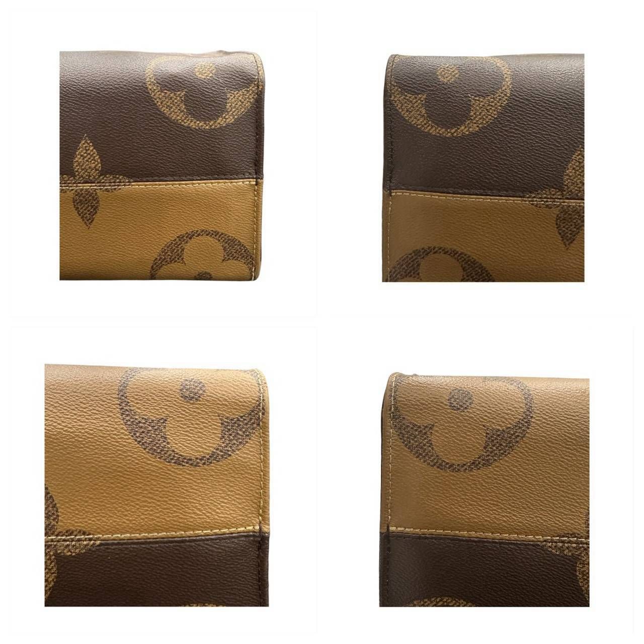 Louis Vuitton Monogram On The Go MM Brown Leather Tote Bag — view 6