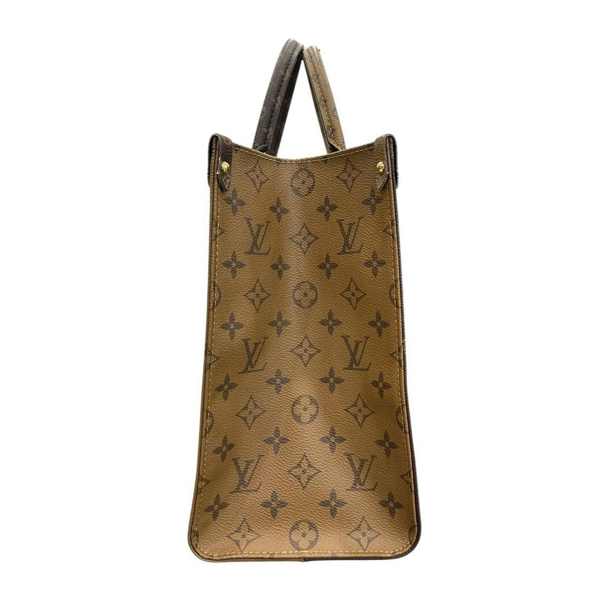 Louis Vuitton Monogram On The Go MM Brown Leather Tote Bag — view 4