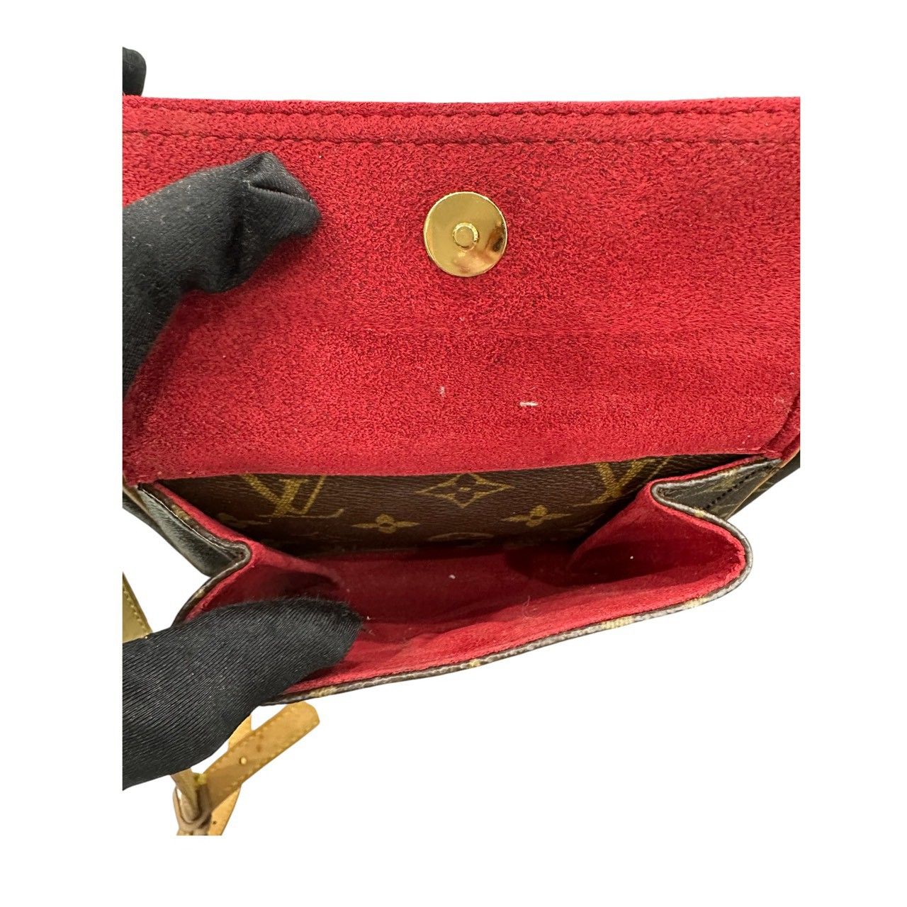 Louis Vuitton Monogram Viva Cite PM Brown Leather Suede Shoulder Bag — view 7