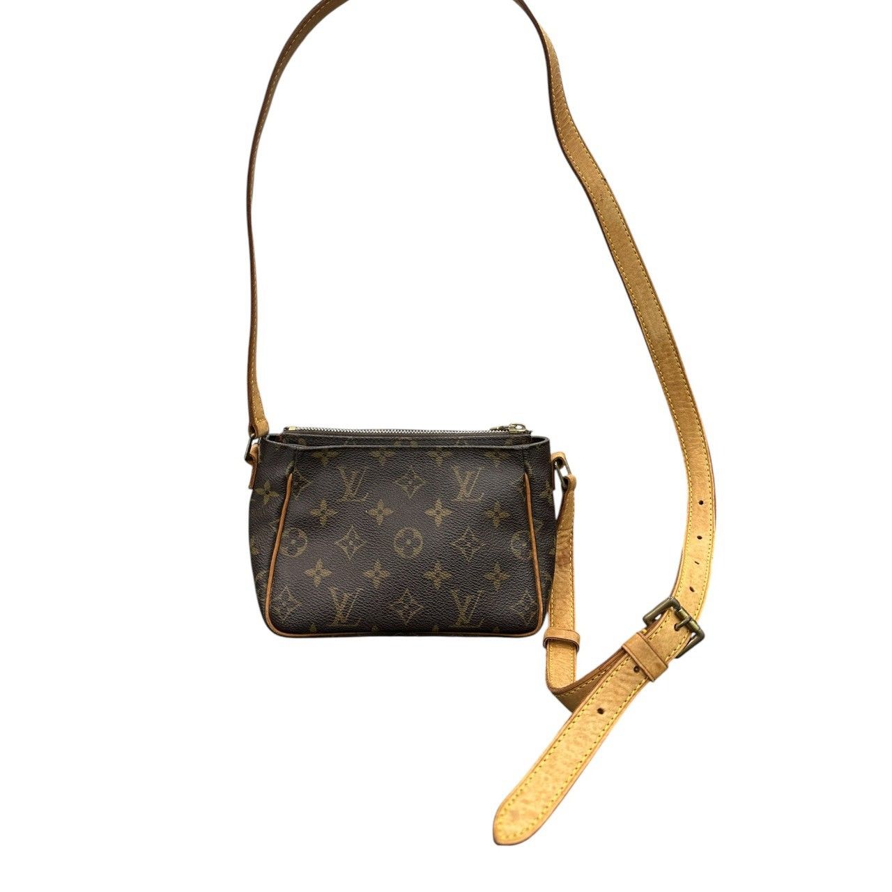 Louis Vuitton Monogram Viva Cite PM Brown Leather Suede Shoulder Bag — view 2
