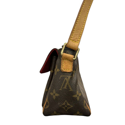 Louis Vuitton Monogram Viva Cite PM Brown Leather Suede Shoulder Bag — view 3