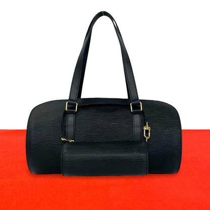 Louis Vuitton Souflo Epi Leather Mini Boston Bag Drum Noir