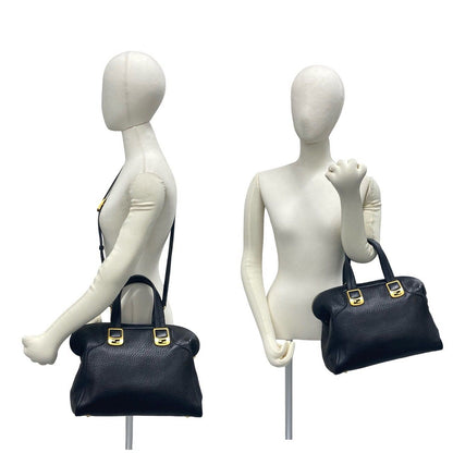 Fendi Chameleon Leather 2-Way Shoulder Bag Mini Black — view 2