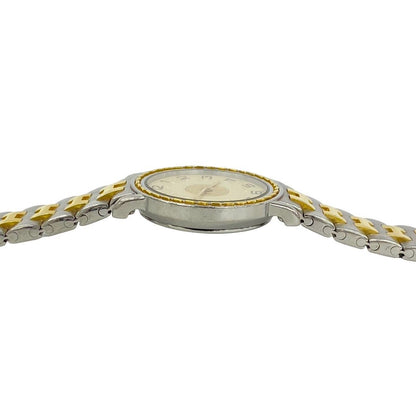 Hermes Sellier Stainless Quartz Watch Wrist Silver Gold — view 7