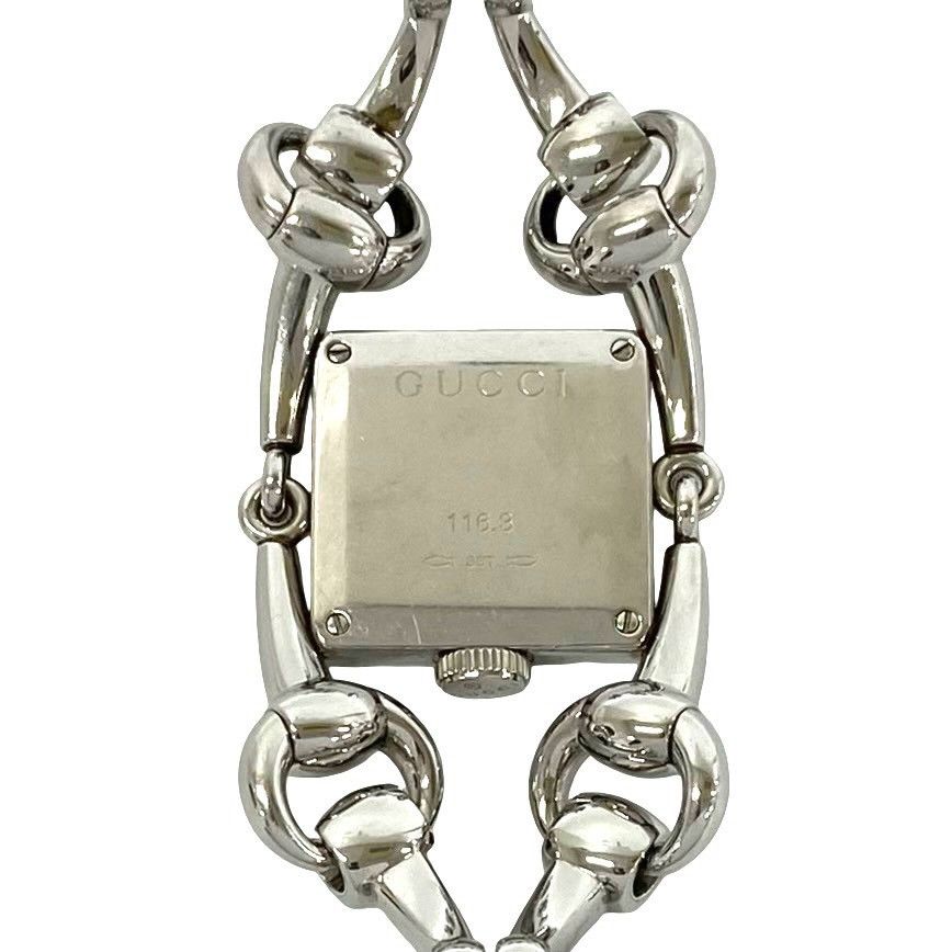 Gucci Signoria Stainless Steel Quartz Watch Wrist Silver — view 6