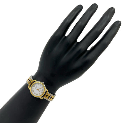 Hermes Pullman Stainless Quartz Watch Wrist Gold Silver — view 2