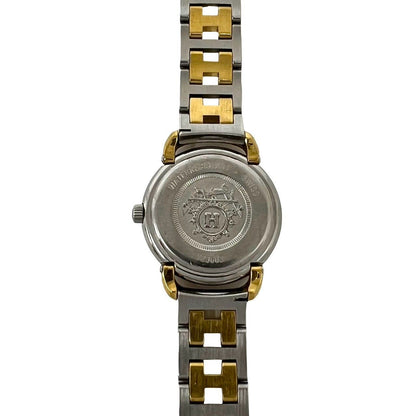 Hermes Pullman Stainless Quartz Watch Wrist Gold Silver — view 6