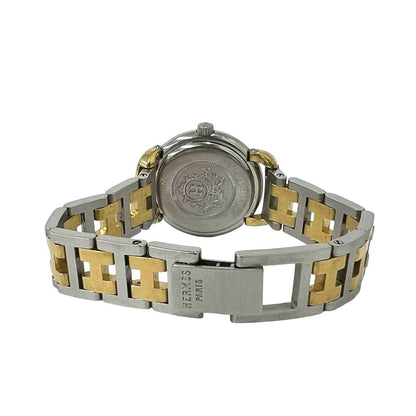 Hermes Pullman Stainless Quartz Watch Wrist Gold Silver — view 8