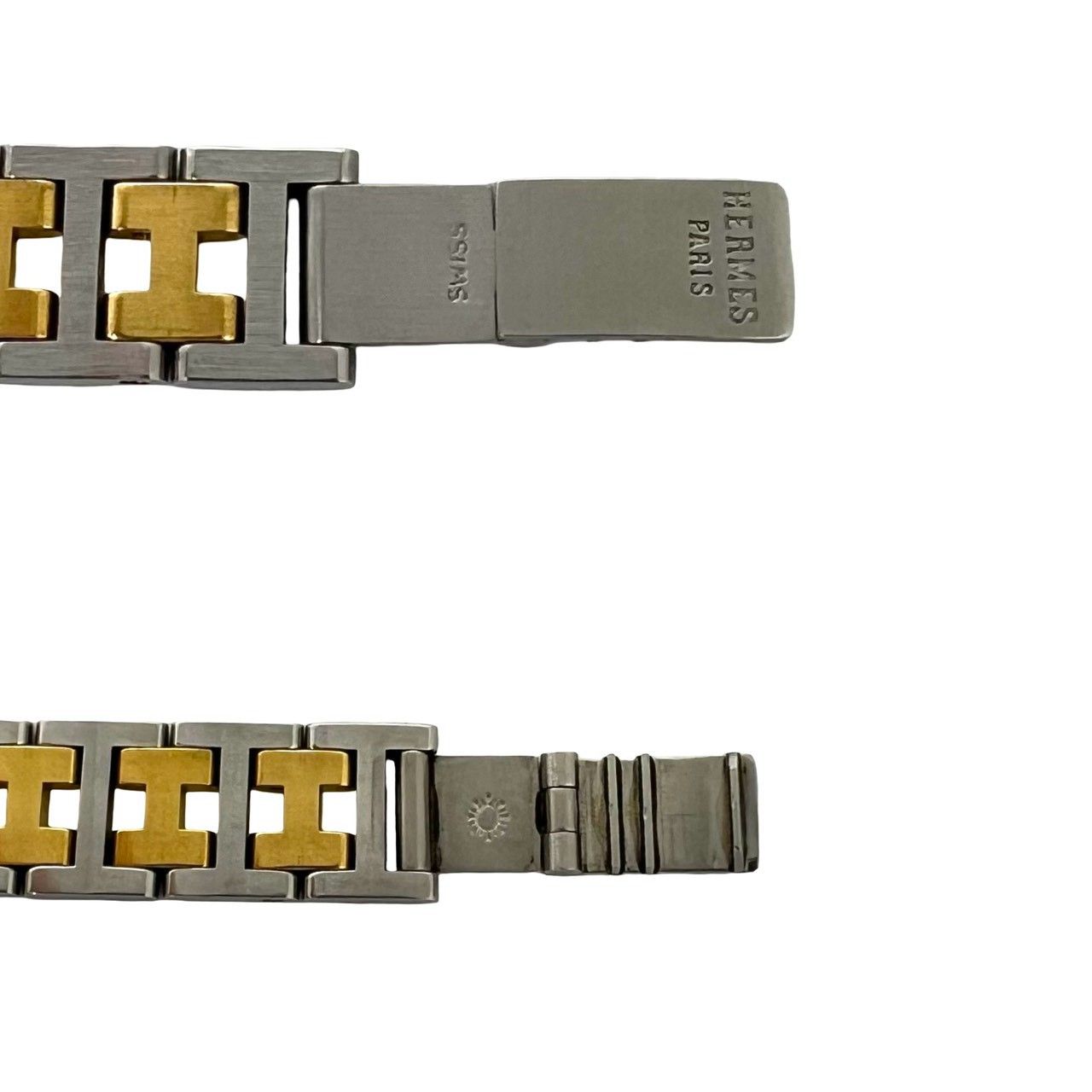 Hermes Pullman Stainless Quartz Watch Wrist Gold Silver — view 3