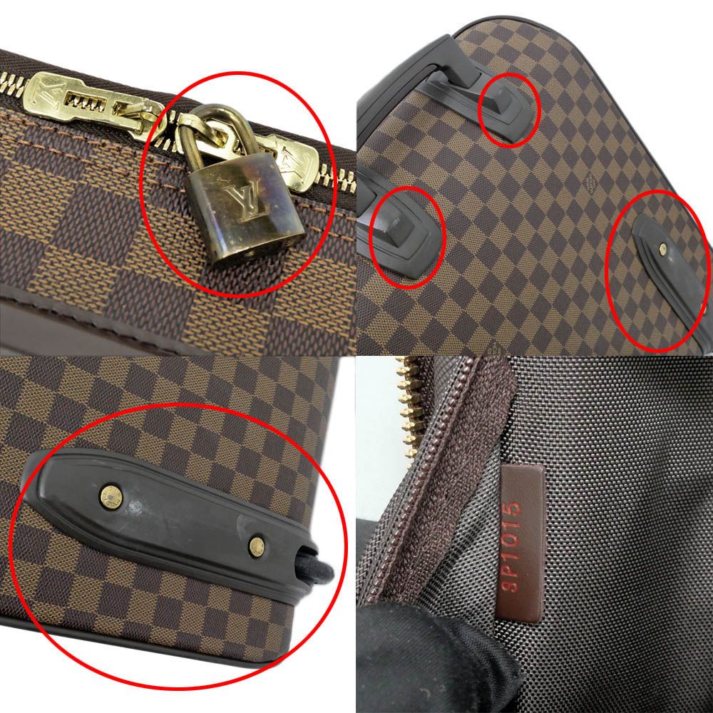 Louis Vuitton Damier Pegase 45 Carry Case Suitcase Brown Travel Key — view 8
