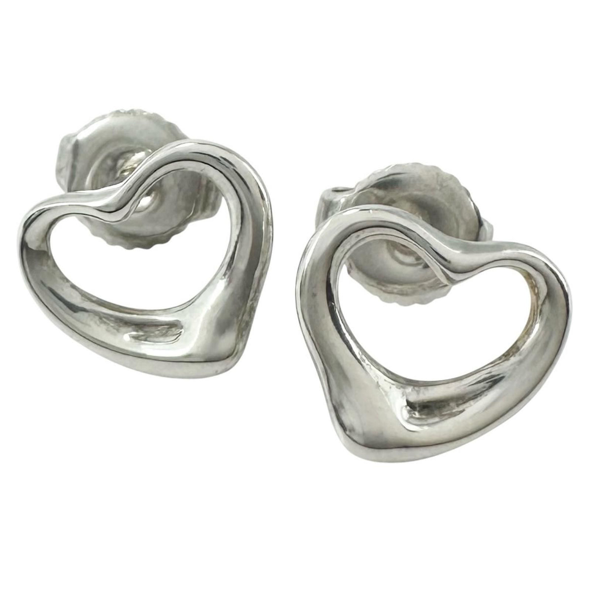 Tiffany & Co Open Heart Silver Earrings