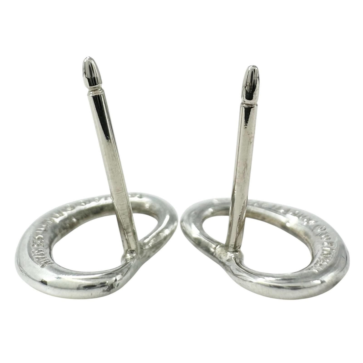 Tiffany & Co Open Heart Silver Earrings — view 4