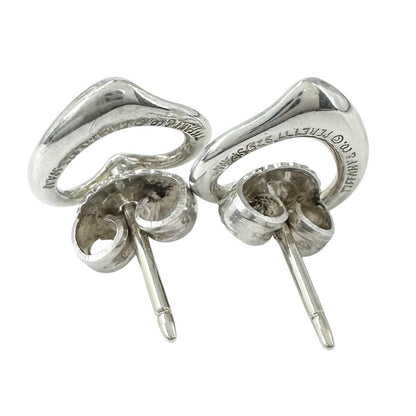 Tiffany & Co Open Heart Silver Earrings — view 3