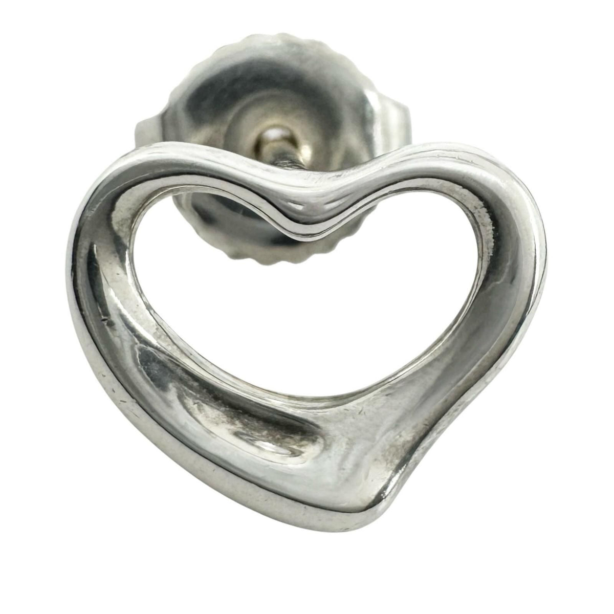 Tiffany & Co Open Heart Silver Earrings — view 5