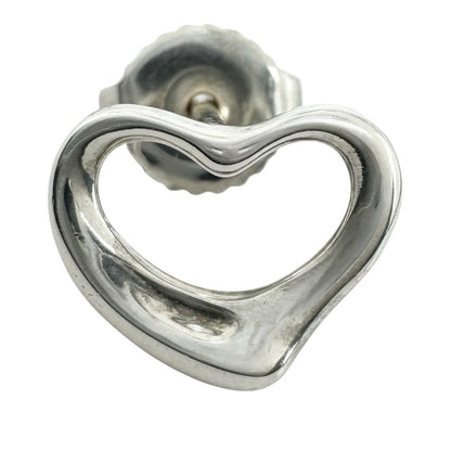 Tiffany & Co Open Heart Silver Earrings — view 5