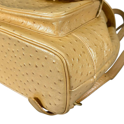 Versace Sunburst Leather Yellow Backpack Gold — view 8