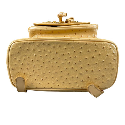 Versace Sunburst Leather Yellow Backpack Gold — view 3