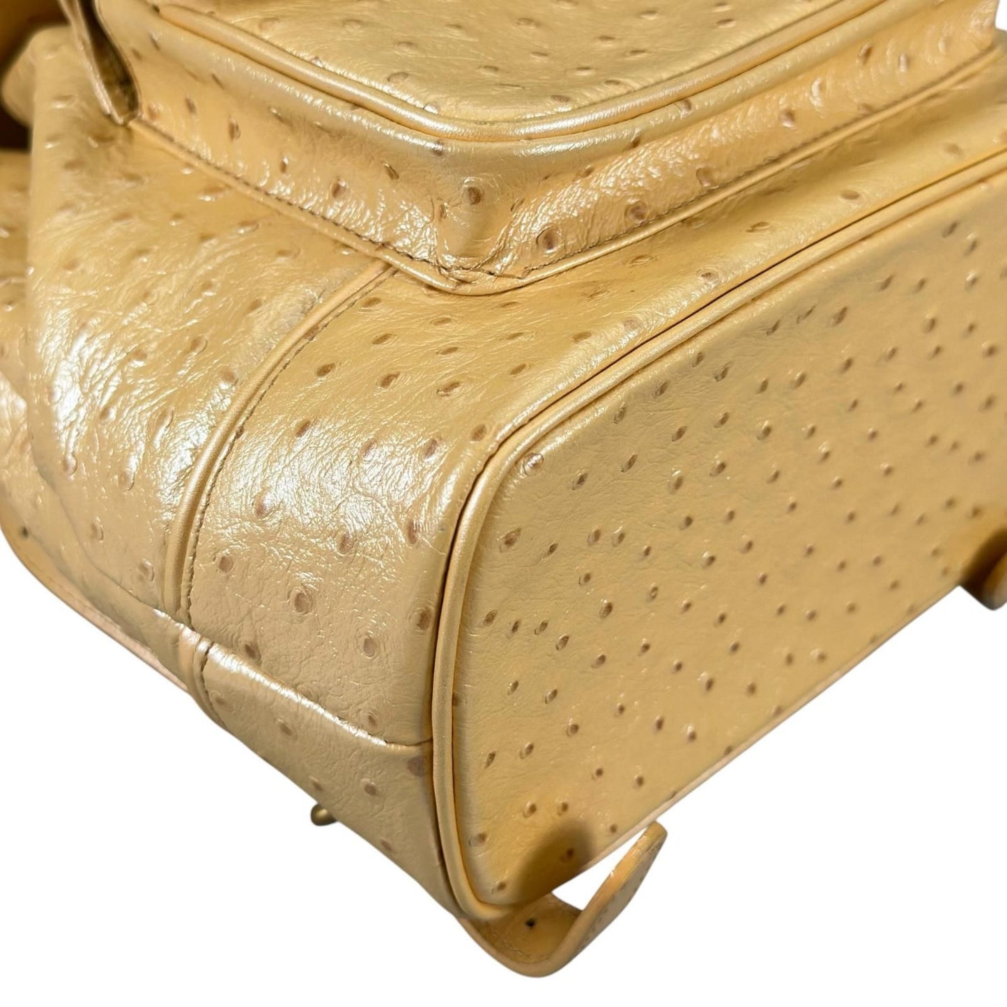Versace Sunburst Leather Yellow Backpack Gold — view 7