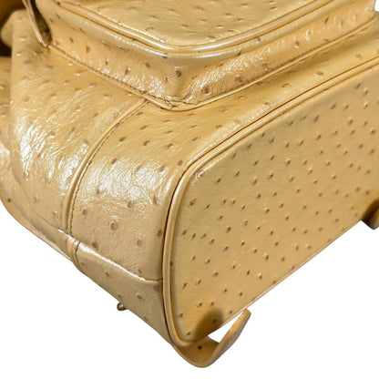 Versace Sunburst Leather Yellow Backpack Gold — view 7